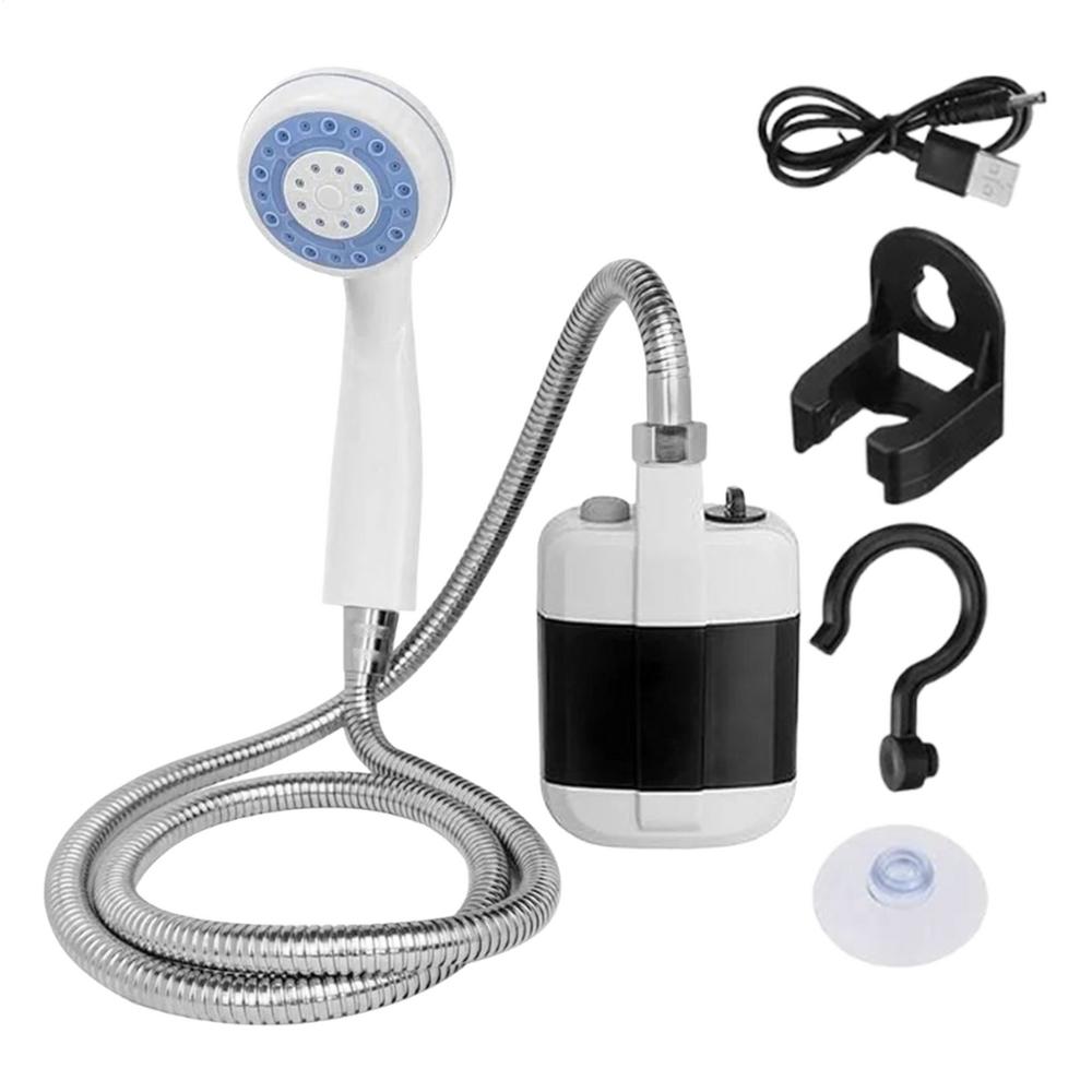 1pcs Camping Shower Pump RV Outdoor Shower Kit Camp Shower Handheld Water Pump With Hose For Camping Hiking Beach Travel
