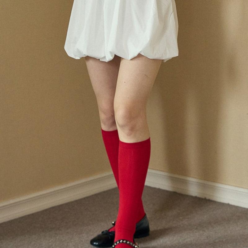 

розовые АНАНАСЫ [2шт 1комплект] БАЗОВЫЕ ГОЛЬФЫ ДО КОЛЕНА_КРАСНЫЕ RED_FREE