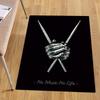 Drum set design non-slip polyester carpet, durable crystal velvet music theme carpet chair cushion suitable for life