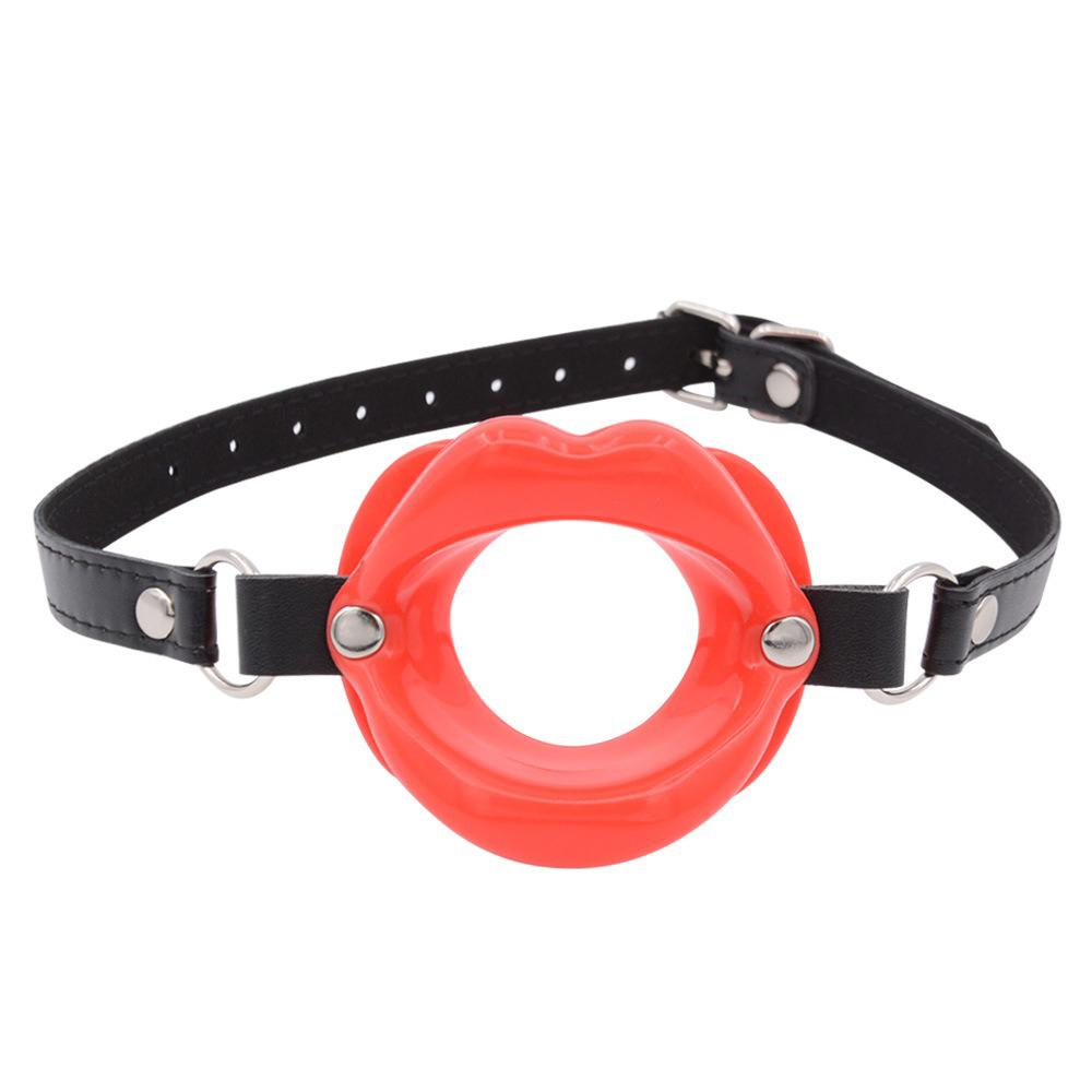 Silicone Oral Fixation Lips Ring Silicone O-Ring Open Mouth Gag for Couples Sex Toys Bondage Restraint Lips Shape Sex Shop