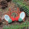 Christmas Reindeer Hair Clips - Cute Red & Green Holiday Accessories