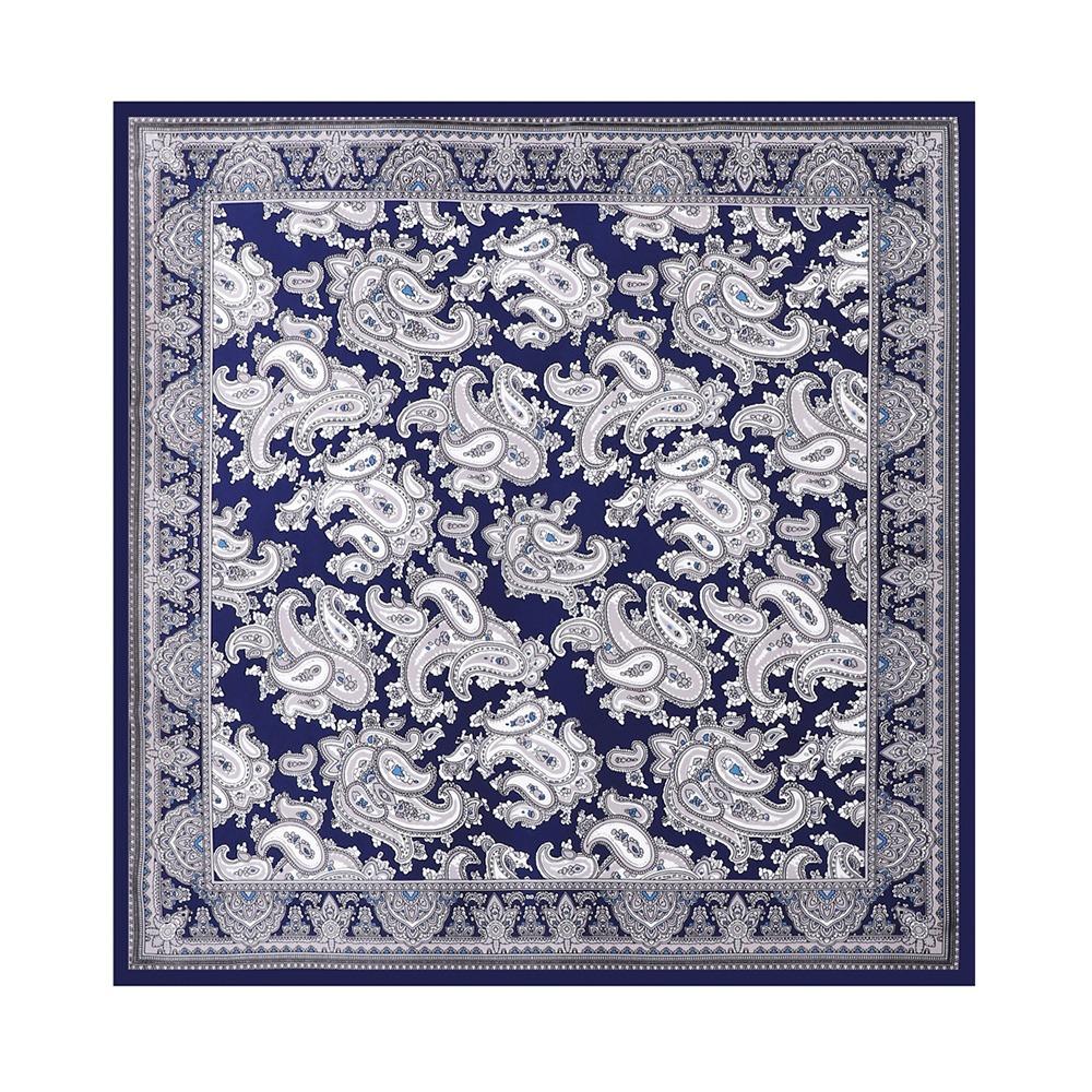 Thin Fabric Paisley Print Handkerchief 90*90CM Bandana Head Scarf Silk Satin Hijab Scarf  Neckwear