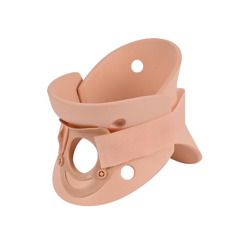 GuanYou Split Type Polymer Neck Brace, White, with Round Hole Ventilation for Forward Head Posture and Cervical Support. Large