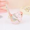 Metal Material Bird Trinket Box Mini Size Bionic Ornaments Metal Enamel Decoration  Home Decor