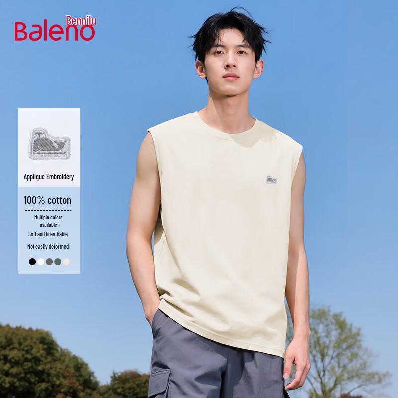 Baleno Men s Whale Graphic Cotton Sleeveless Vest 5XL