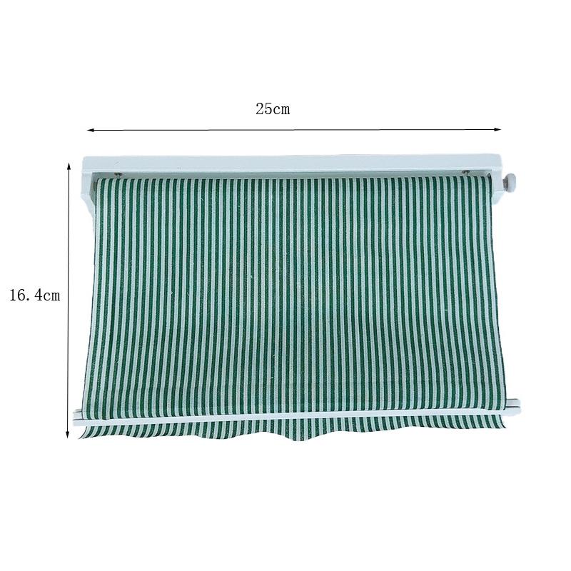 Tenda da Casa delle Bambole 1/12 Modello Tenda Simulazione Casa delle Bambole Balcone Esterno Tenda da Sole Scena Decorazione Giocattoli Gioco di Finzione per Bambini