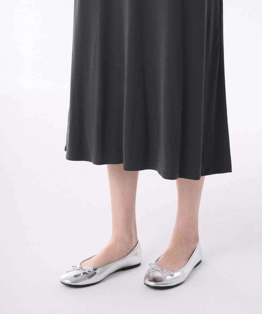 MUSINSA STANDARD WOMAN Women'S Soft Jersey Flare Long Dress [Dark Grey]
