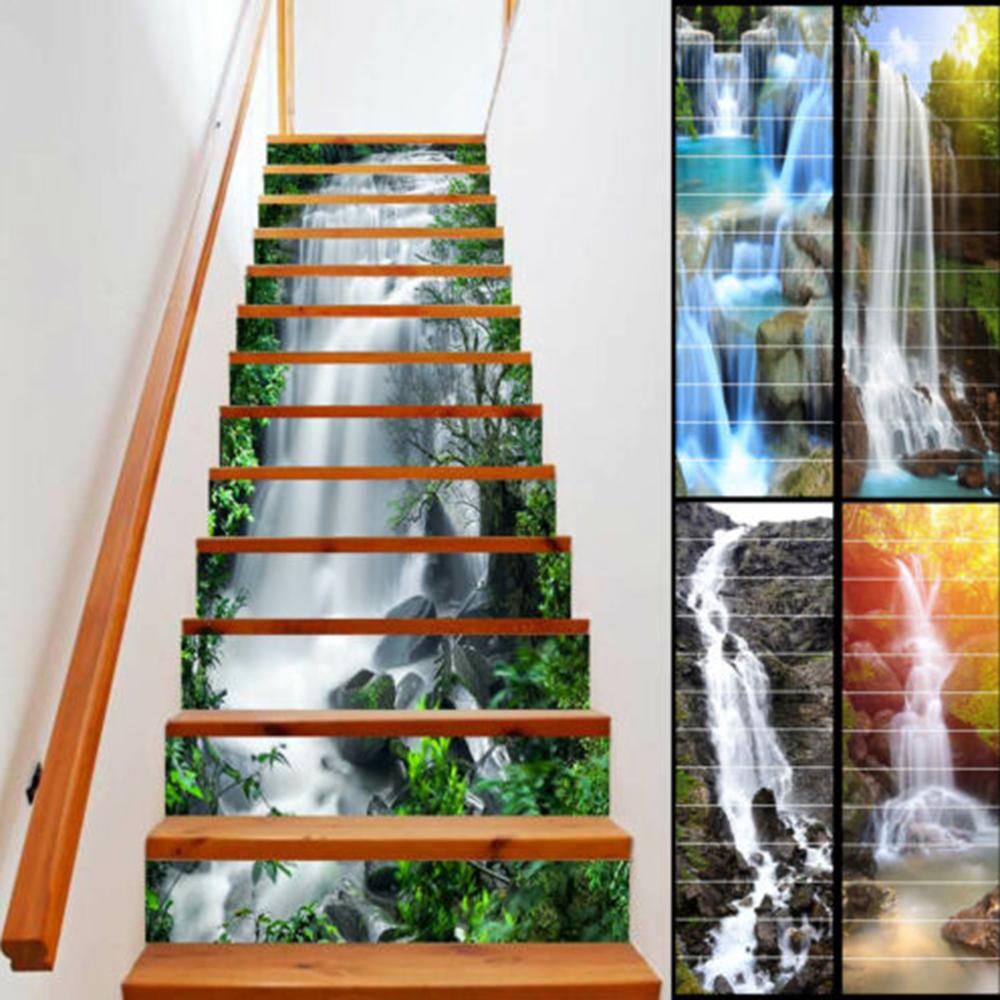 Details about / 6PCS 3D Stair Riser Staircase Sticker Photo Mural Vinyl Decal Scenery Wallpaper