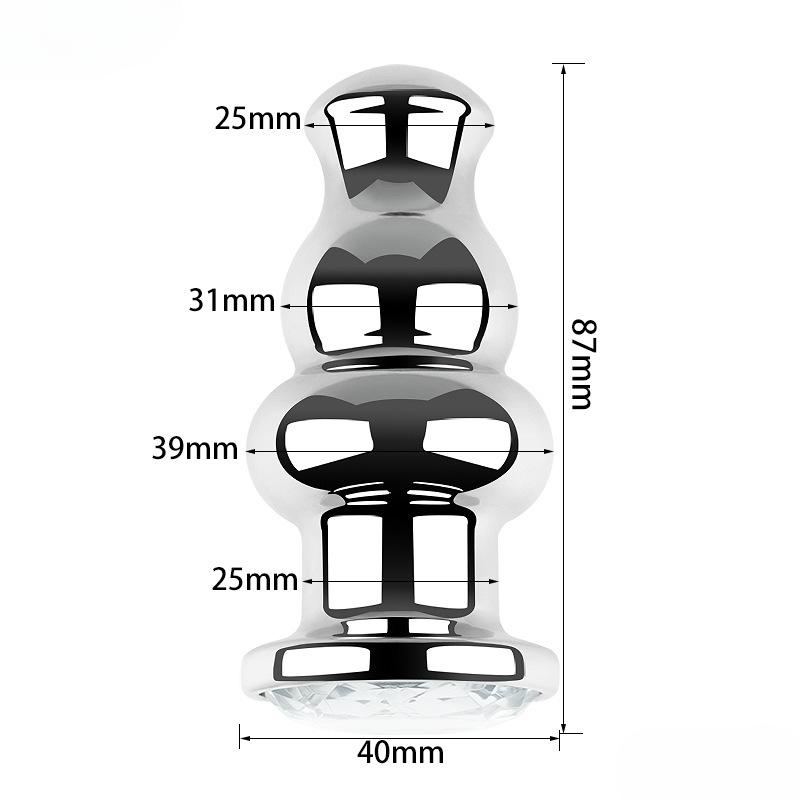 Anal Plug Crystal Heart Smooth Steel Annal Extreme Butt Buttplug for Woman Prostate Massager Stimulator Adult Toys Man Sex Toys