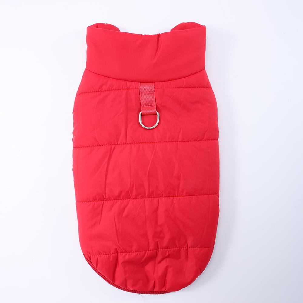 Winter Cotton Puppy Jacket Open Collar Winter Coat D-Ring Sleeveless Cats Vest PP Cotton Clothes Soft Plush Jacket for Small Pet