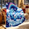 Custom Name Personalized Care Bears Print Blanket, Home Decor, Bedroom, Sofa, Camping, Couch, Gifts for Birthday Christmas