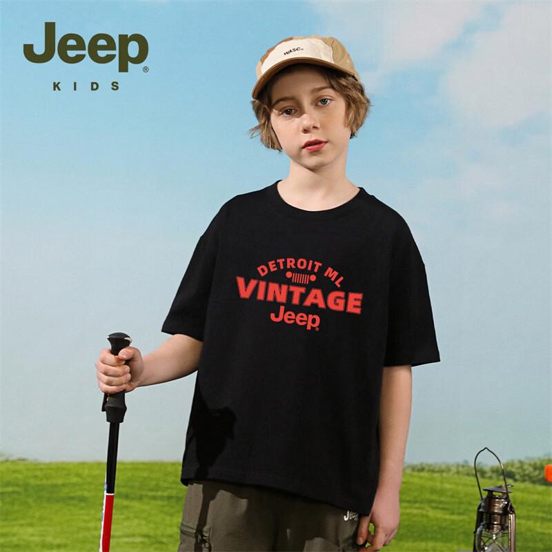 JEEP Kids 2026 Summer Breathable Short-Sleeved T-Shirt 140