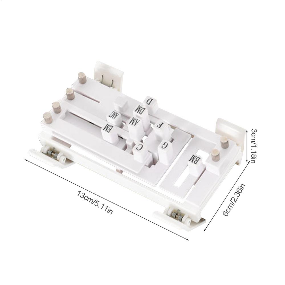 

Инструмент для практики гитарных аккордов Тренажер для зажима аккордов Портативная система обучения игре на гитаре Инструменты для практики Практика аккордов автоматическая струна белый
