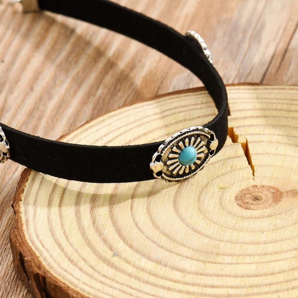 2PCS Colorful Boho Necklace Ethnic Style Statement Jewelry Flower Pendants Women Collares  Girls