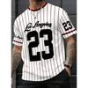 2026 Summer Men Women Casual LOS ANGELS 23  Men's Football Jersey T Shirt Summer Women Beach Short Sleeved Surfing Beach T-Shirt