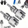 1Pair High-Speed Steel Electric Drill-Compatible PVC Pipe Thread Cutting Tool Kit, Integrated Internal & External 1/2" & 3/4" Thread Cutting Tool