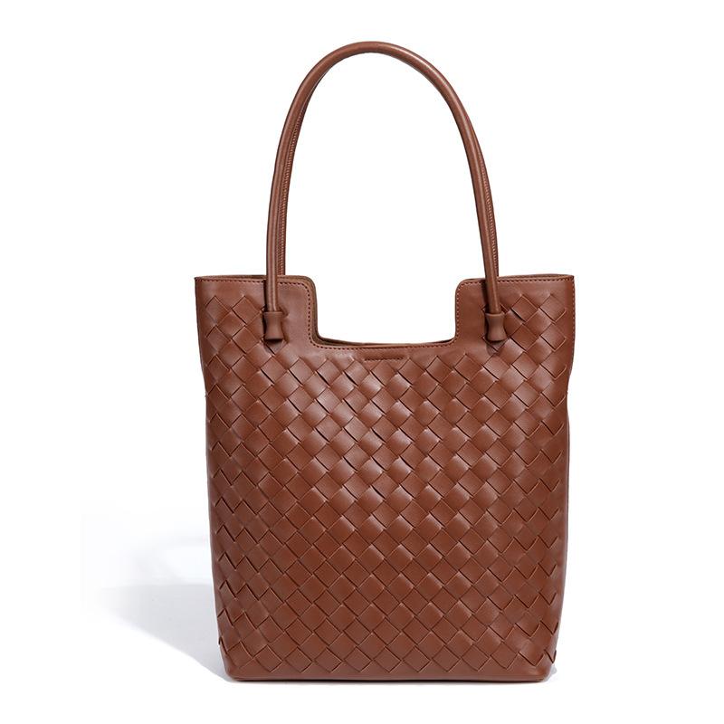 

Сумка-тоут, женская сумка на весну и лето, модная плетеная сумка, высококачественное ощущение, супермягкая кожа, ручная сумка из натуральной кожи на одно плечо