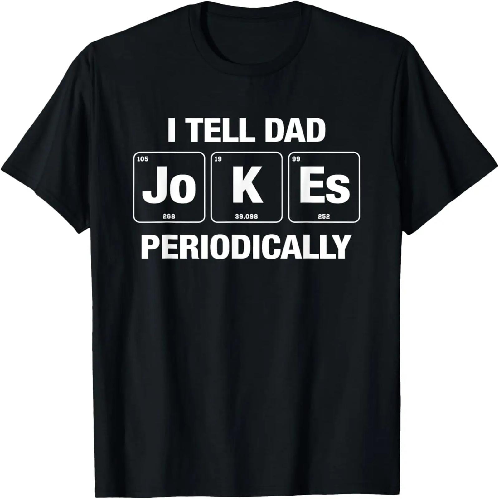 I Tell Dad Jokes Periodically Funny Fathers Day Retro T-Shirt S