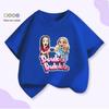 Unisex Kids Summer T-Shirt: Heart-Shaped Cartoon Print & Fun Slogan
