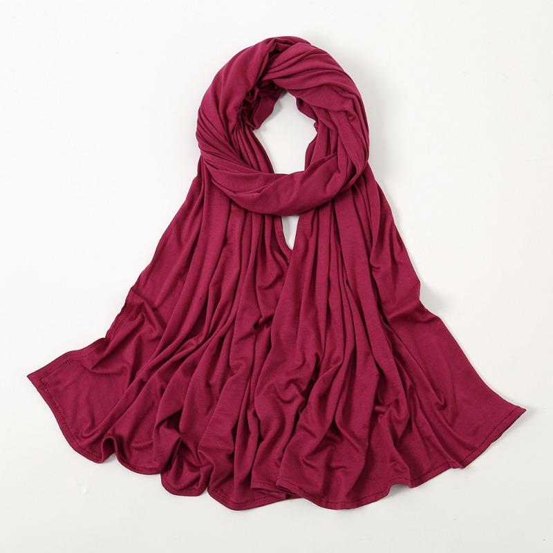 New solid color mercerized cotton sweat cloth headscarf hot-selling monochrome soft scarf YW