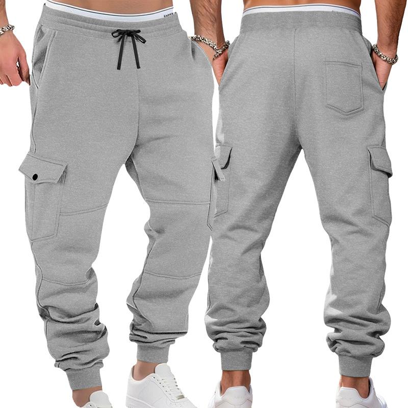 Men's Joggers Pants Loose Drawstring Long Pants Men Multi-pocket Sweatpants Casual Cargo Trousers for Men Fitness