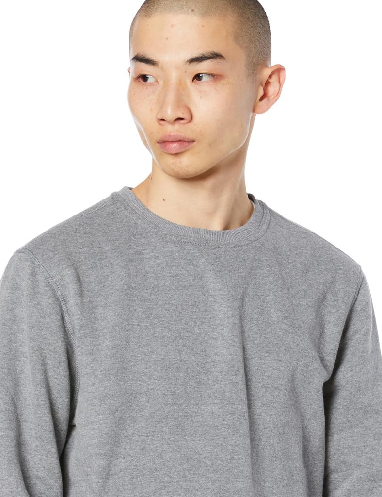 Amazon Essentials Crew Neck Fleece Heather Light Size M Men's Sweatshirt, Gray,