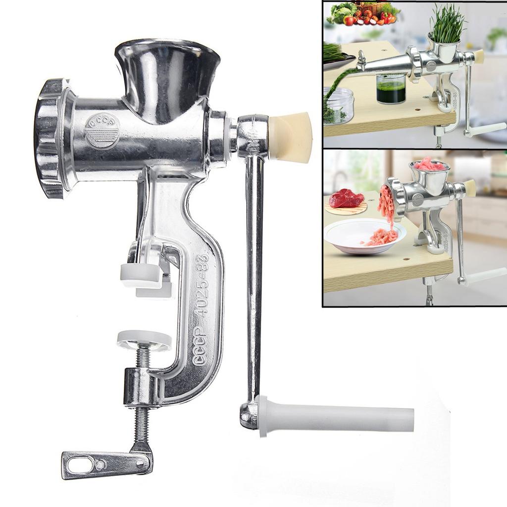 Stainless Steel Wheat Grass Wheatgrass Slow Juicer Vegetable Fruit Orange Extractor Machine Home Kitchen Manual Meat Grinders