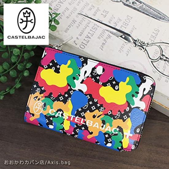 Castelbajac Lutos Semi-Long Wallet with Coin Purse, Black, 077612