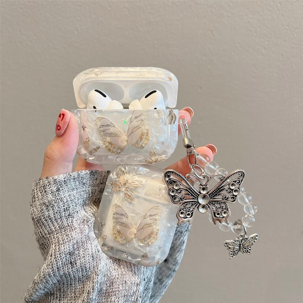 Shell pattern butterfly is suitable for airpodspro1 silicone protective cover, new 1st generation earphone cover 1/1st generation soft 1st generation