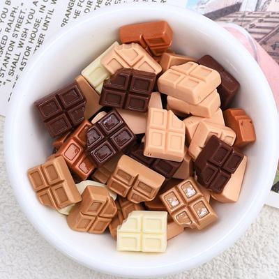 30Pcs New Cute Resin Cartoon Simulated Chocolate, Cookies, Leaves, Letters Series Flat Back Scrapbooking DIY Jewelry Craft