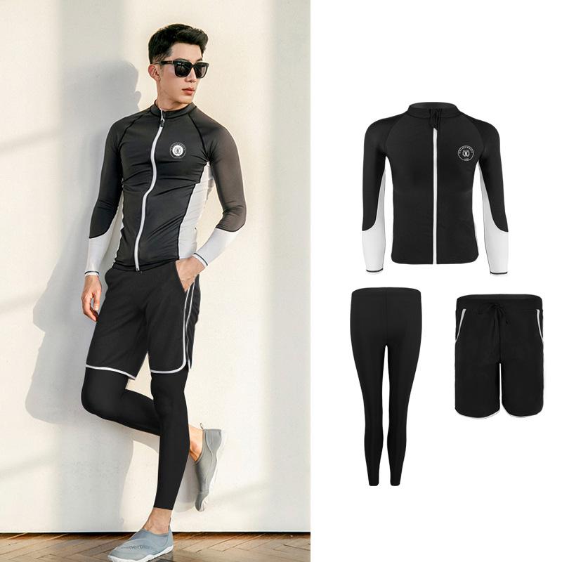 Couple's Wetsuit: Women's Long Sleeve & Pants, Men's Quick Dry Sun Protection Surfing and Snorkeling Suit