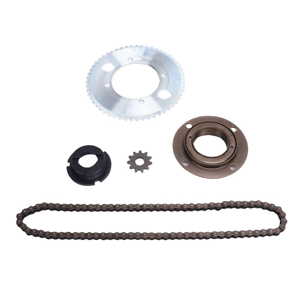 25H 82 Links Chain 25H 10mm Hole 11T Sprocket 55T4 Hole Sprocket Flywheel Adapter Set for