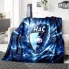 Le Havre Crest Heritage Flannel Blanket, Soft Polyester, Modern Design, All-Season for Camping, Travel, Gifts for holidays or birthdays