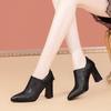 Autumn new pointed toe foot thick high heel fashion casual large size deep mouth fashion single shoes high heel