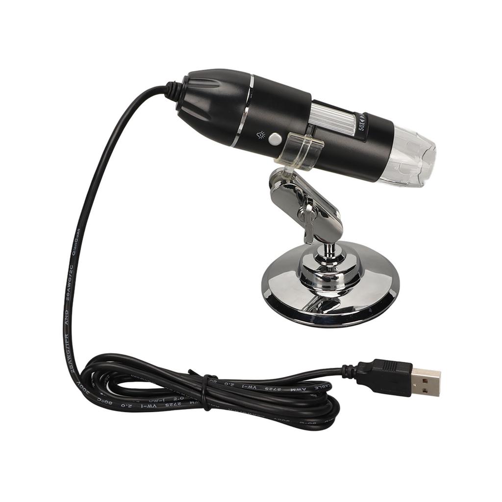 Digital Microscope 1600X HD Resolution 8 LED Lights USB Type C 2 In 1 Electronic Digital Microscope