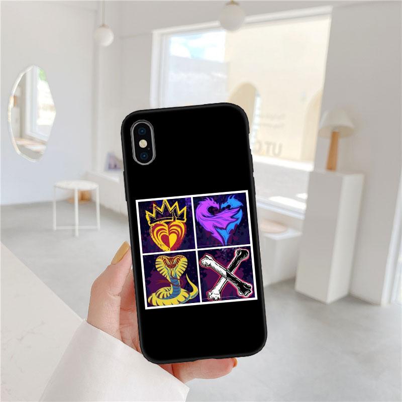 CJ33 Descendants Soft Shell Phone Case for iPhone 16 15 14 13 12 Pro Max Plus Mini