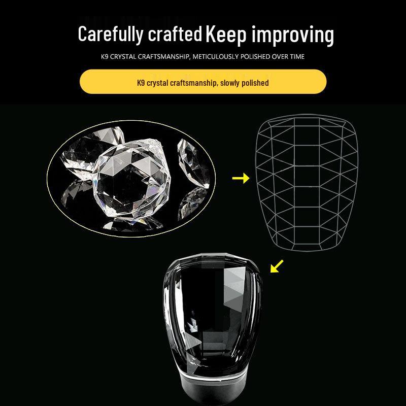N-BOX Crystal Gear Shift Knob with Seven-Color Ambient Light