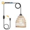 Vintage Rattan Woven Chandeliers Lampshade 20cm Beige Rattan Lamp Shade Woven Pendant Lights for Ceiling Pendant Lamp Floor Lamp