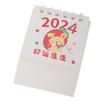  Desk Calendar 2024 Small Cute Space Saving  Paper Easy To Clean Home Decor