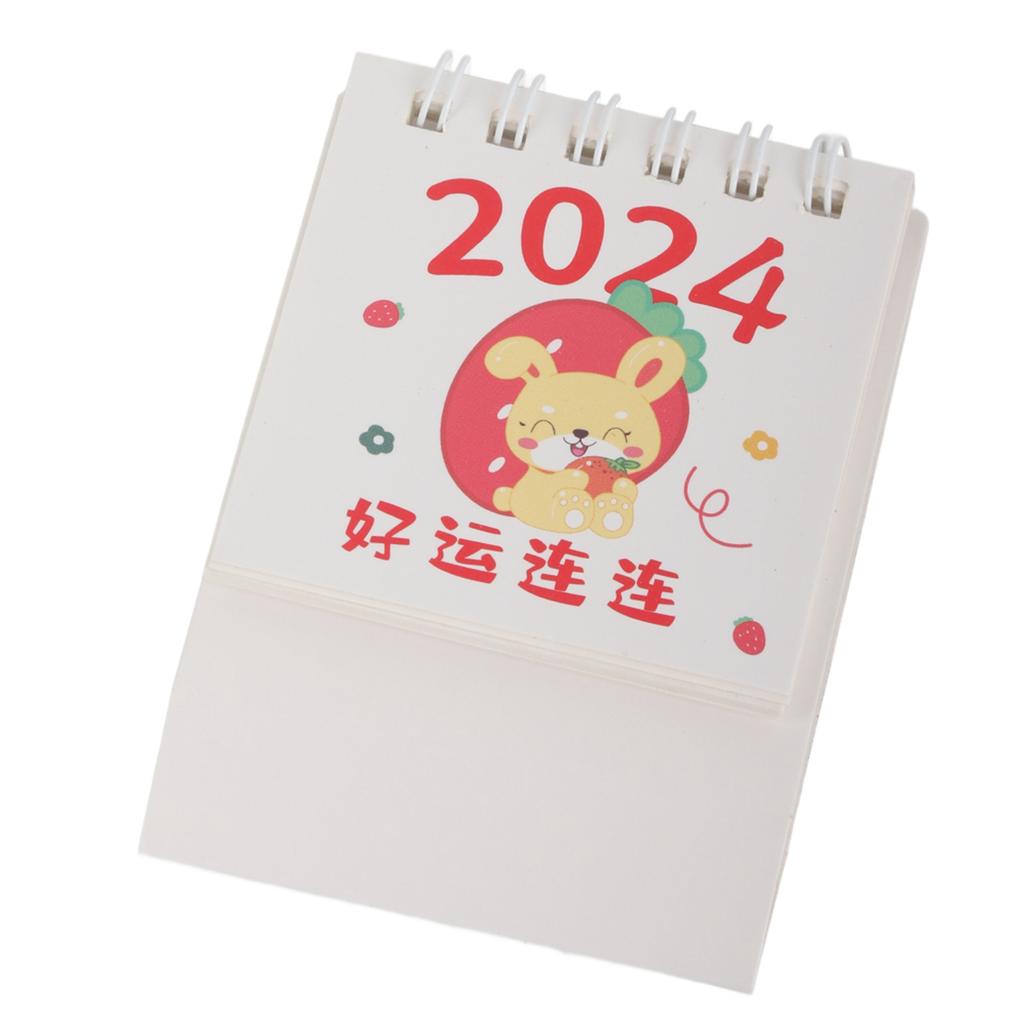 Desk Calendar 2024 Small Cute Space Saving Paper Easy To Clean Home Decor