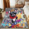 1PC Custom Name Royal Bulldog Skate Style Theme Floor Mat Ideal for Living Room, Game Rooms, Office, Bedroom Floor Mat Playful Design