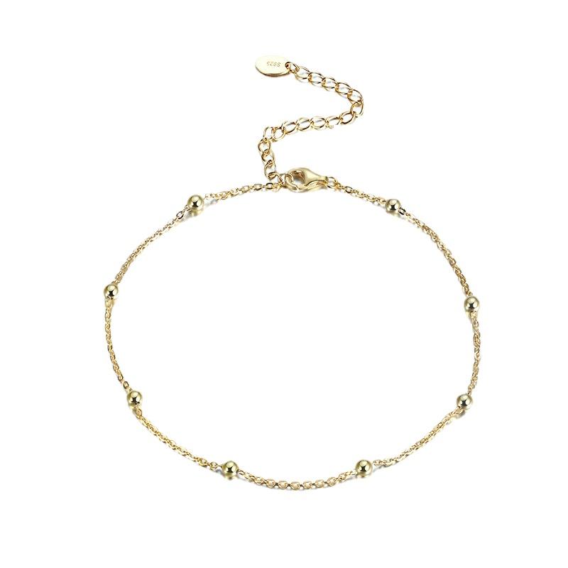 

Ювелирные изделия S925 стерлингового серебра ножной браслет платиновые переводные бусины корейская межбусинная цепочка 925