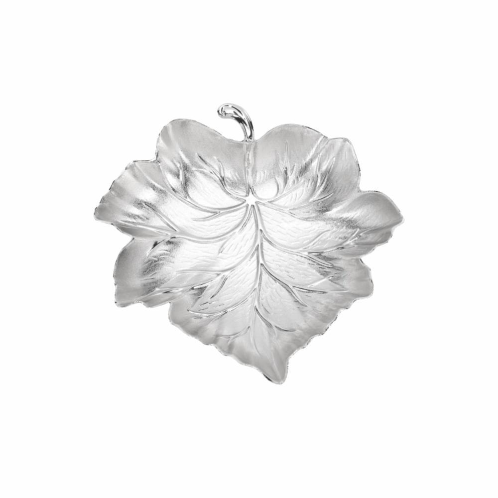 Alloy Trinket Dish Maple Leaf Shaped Metal Jewelry Holder Decorative Jewelry Tray Living Room