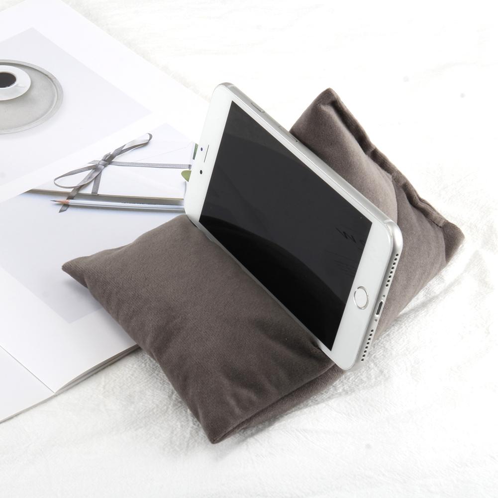 Triangle Velvet Pillows Phone Holder Durable Non-slip Phone Rack for Smart Phones Watching TV
