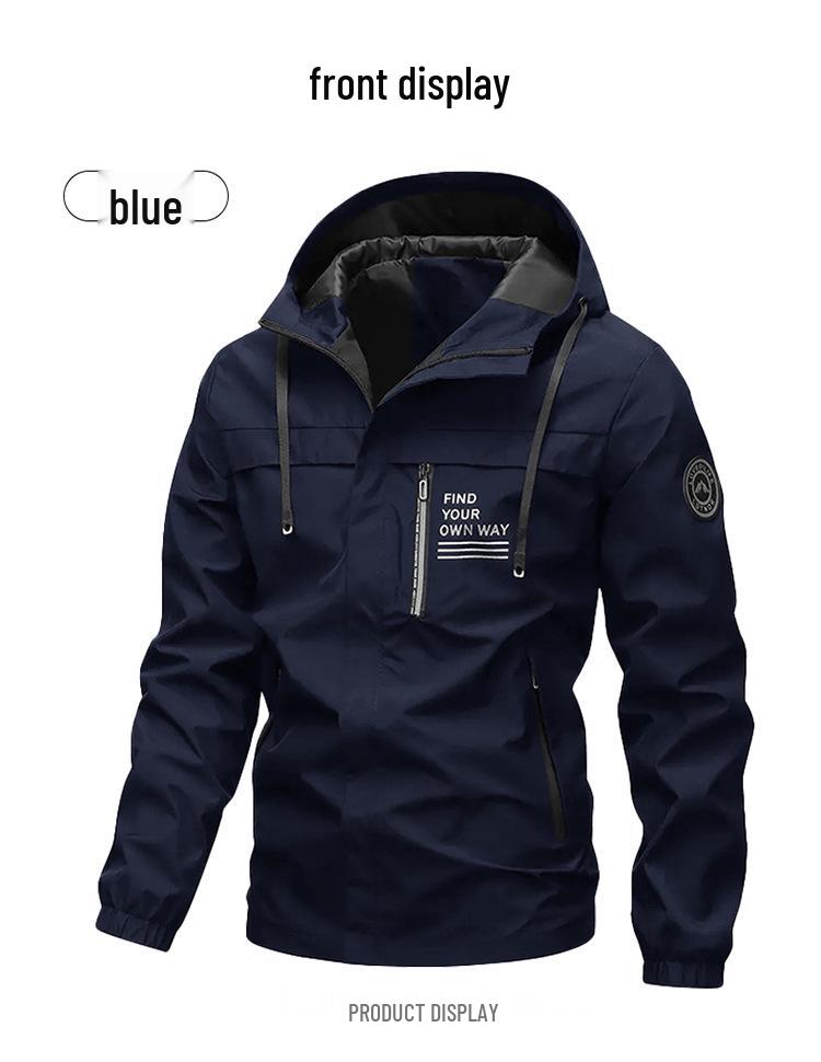 European Style Men's Windproof Waterproof Outdoor Jacket - Autumn/Winter 2026 Collection