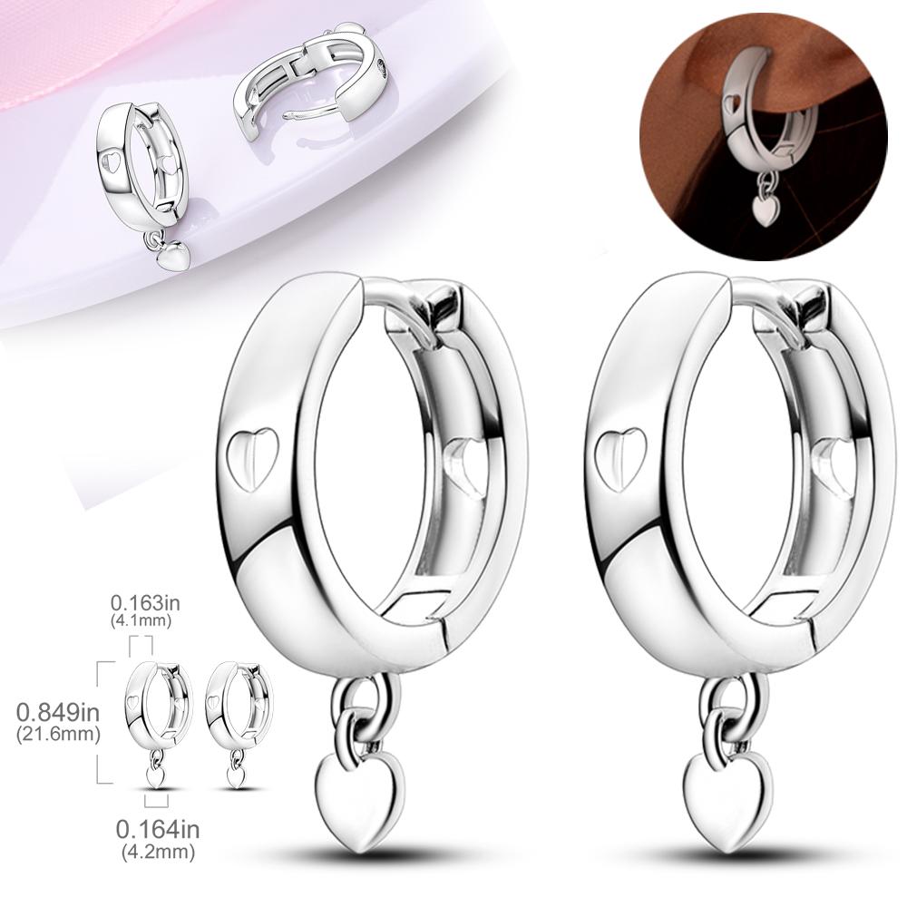 Love Heart Romantic Lock&Key Earrings for Women Girls Trendy Fashion Jewelry High Quality Dainty Elegant Gift