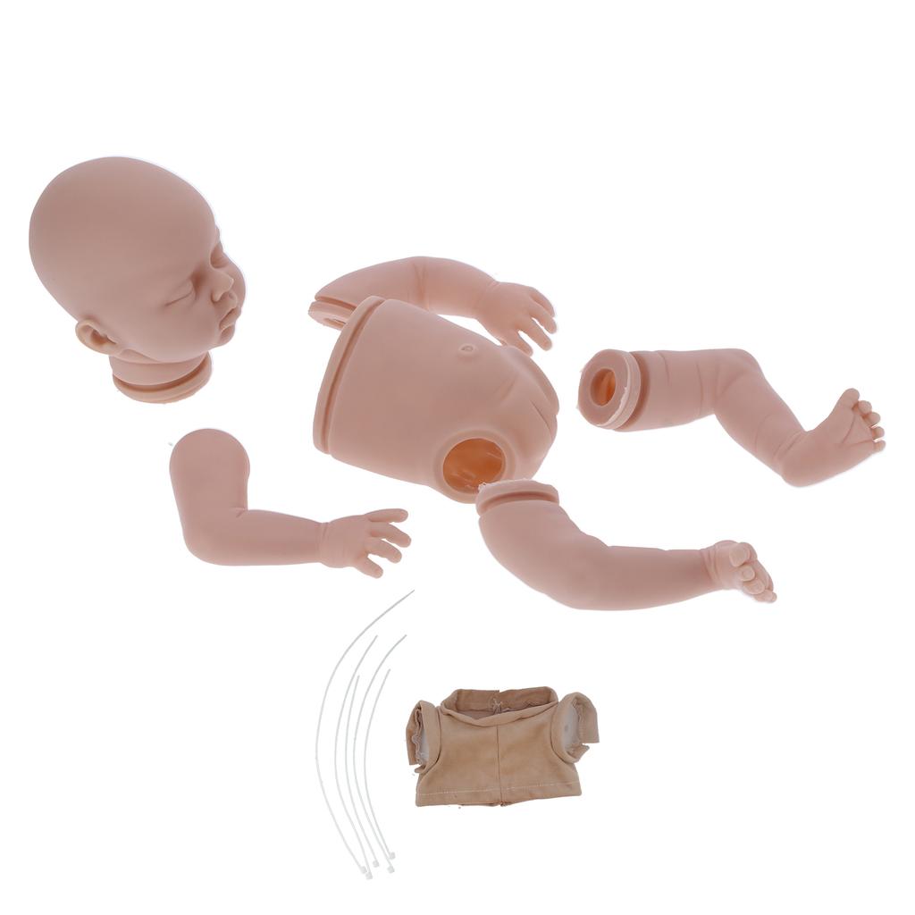 22Inches Blank Doll DIY Unpainted Simulation Doll Kit Limbs Cloth Body Parts Accessory