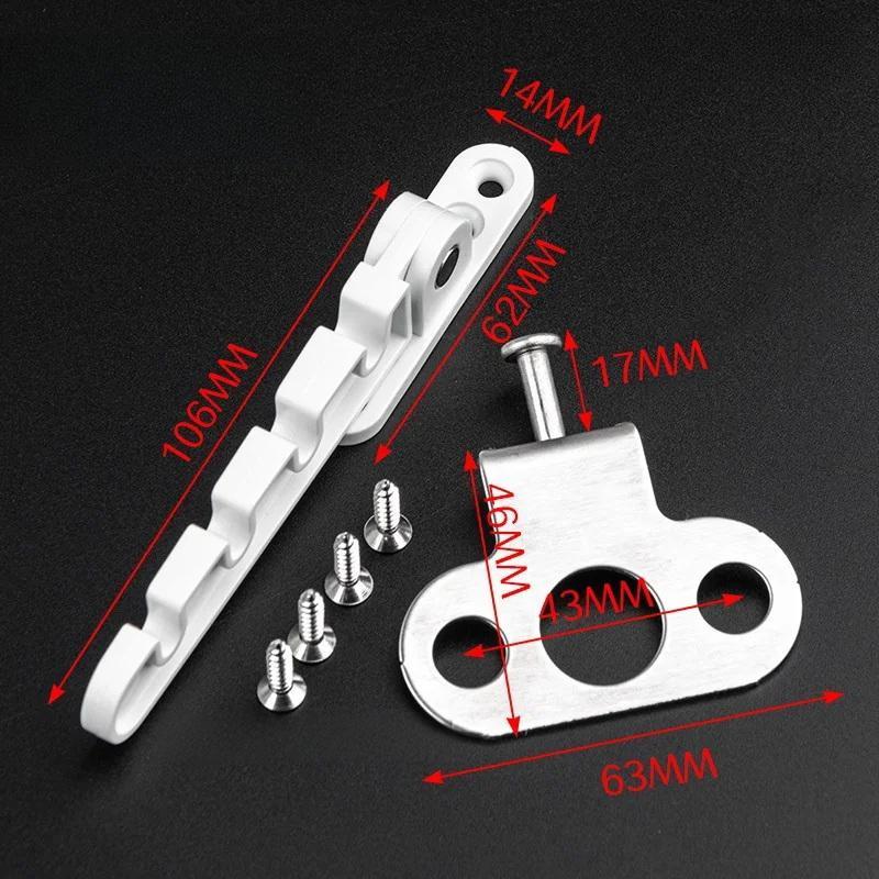  Inner Window Limiter Latch Position Stopper Casement Wind Brace Home Security Door Windows Sash Lock Child Safety Protection
