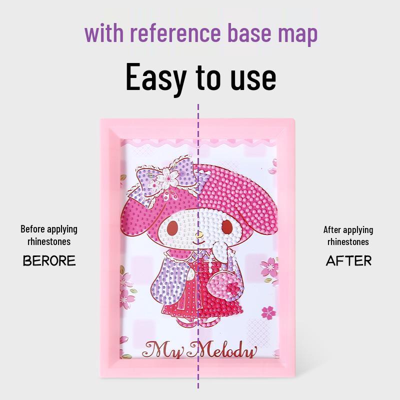 DIY Cute Cartoon Anime Diamond Painting Sticker for Kids' Bedrooms