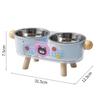 Stainless Steel Elevated Anti-Slip Double Pet Bowl with Cervical Protection